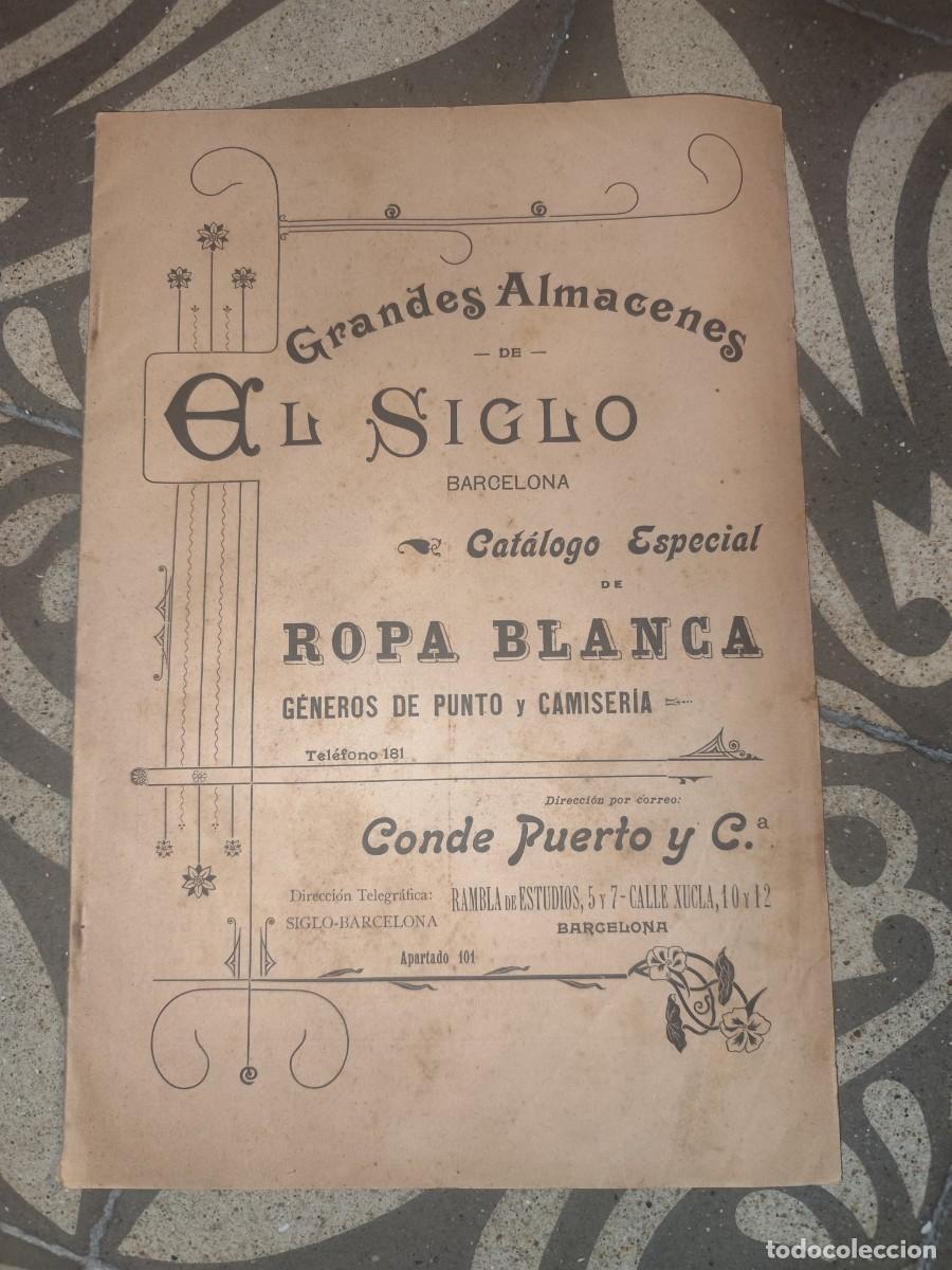 Cat&aacute;logos publicit&aacute;rios: Cat&aacute;logo Grandes Almacenes el Siglo, Cat&aacute;logo especial Ropa Blanca, G&eacute;neros de punto y camiser&iacute;a