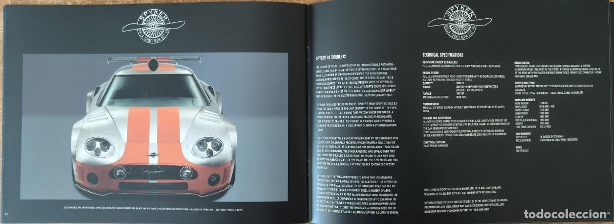 Cat&aacute;logos publicitarios: Cat&aacute;logo Spyker C8. 2001. En ingl&eacute;s * - Foto 3