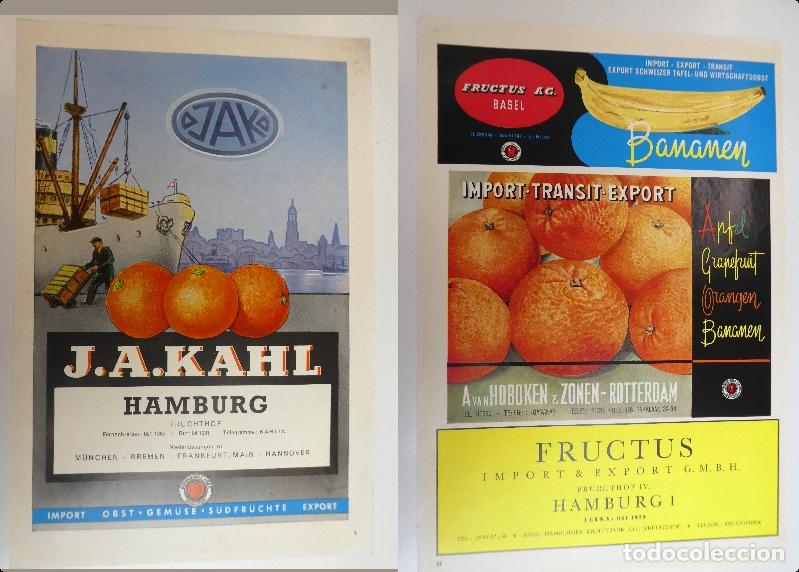 Cat&aacute;logos publicitarios: Recorte publicitario de frutas , a&ntilde;os 50 mide 20X30 cm