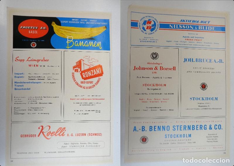 Cat&aacute;logos publicitarios: Recorte publicitario de frutas , a&ntilde;os 50 mide 20X30 cm