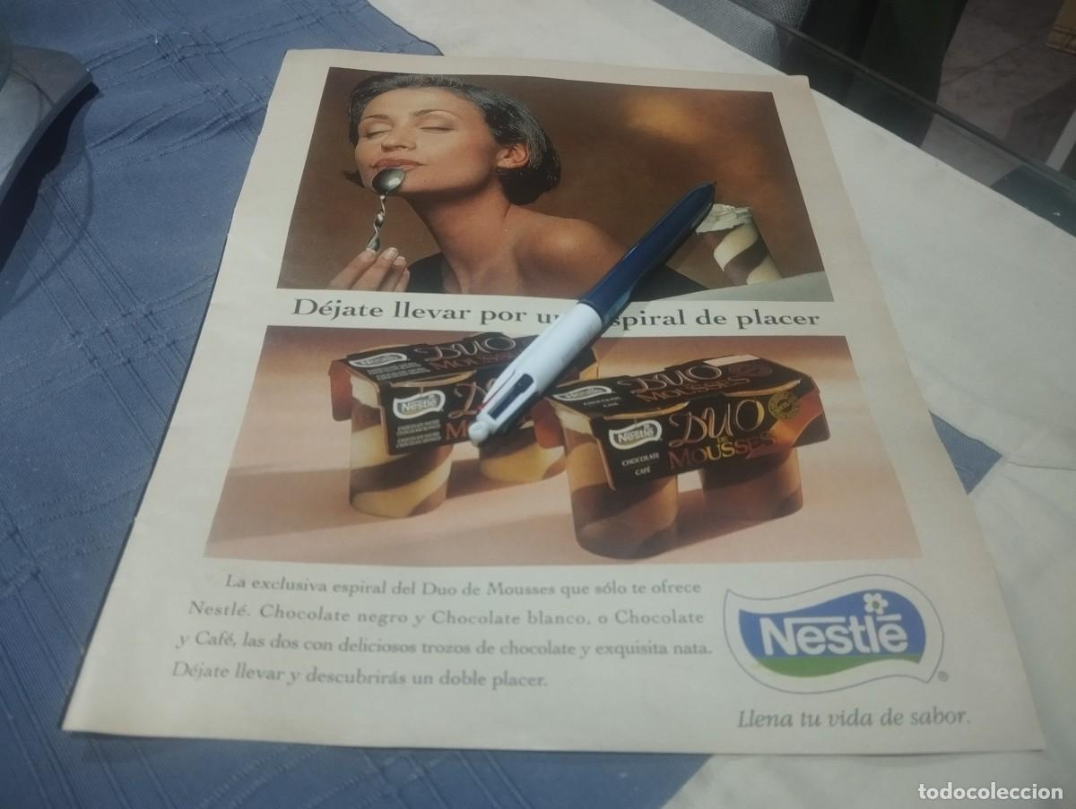 Cat&aacute;logos publicitarios: NESTLE DUO MOUSSES CHOCOLATE CAFE CLIPPING ANUNCIO PUBLICIDAD REVISTA 1996