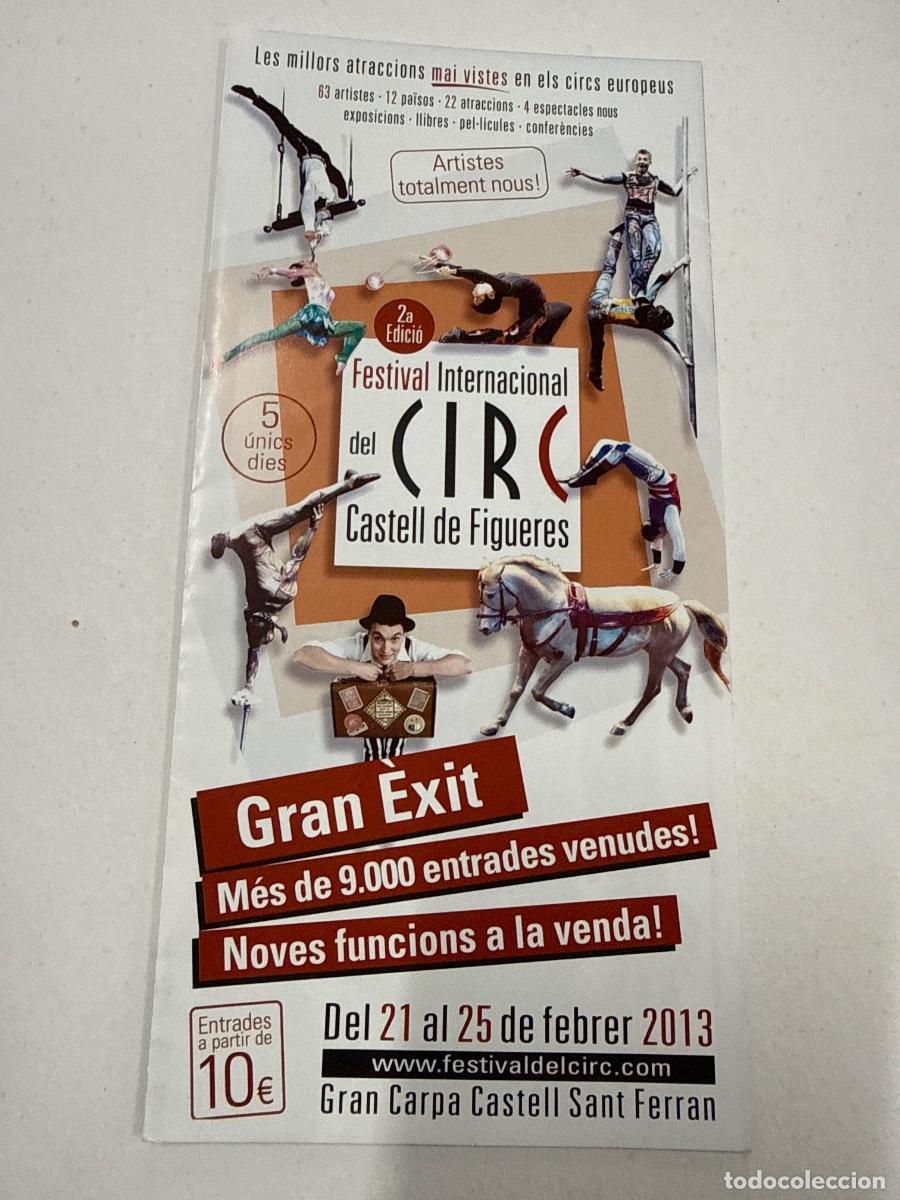 Cat&aacute;logos publicitarios: Folleto publicitario FESTIVAL INTERNACIONAL DEL CIRC CASTELL DE FIGUERES