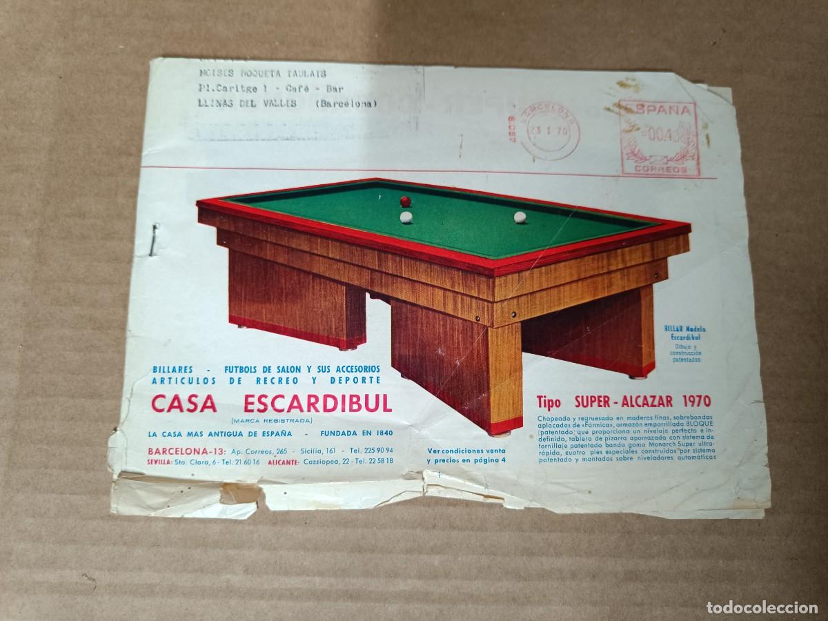 Cat&aacute;logos publicitarios: ANTIGUO CATALOGO DE PUBLICIDAD, CASA ESCARDIBUL, 1970 BILLAR FUTBOLIN PING PONG JUEGOS CASINO -P31