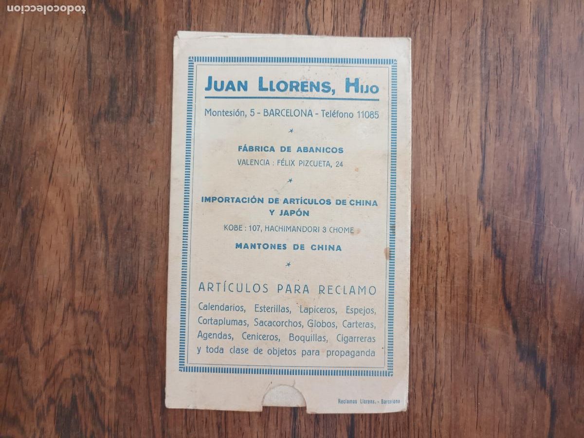 Cat&aacute;logos publicitarios: ANTIGUA PUBLICIDAD FABRICA DE ABANICOS JUAN LORENS HIJO. ARTICULOS RECLAMO. DISTANCIA KIL&Oacute;METROS