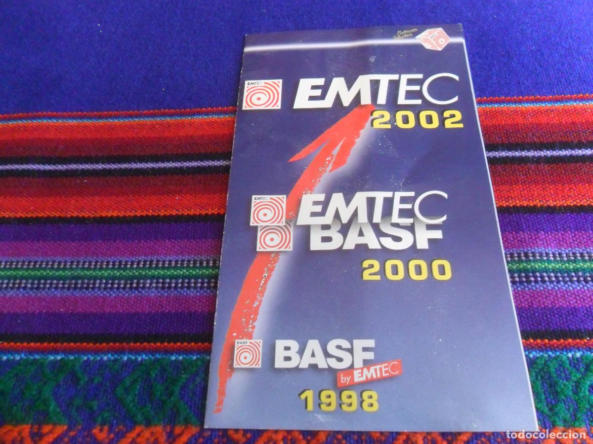 Werbekataloge: CAT&Aacute;LOGO EMTEC BASF 2002. VHS, CASETE Y CD. 15,5X9 CMS. RARO.