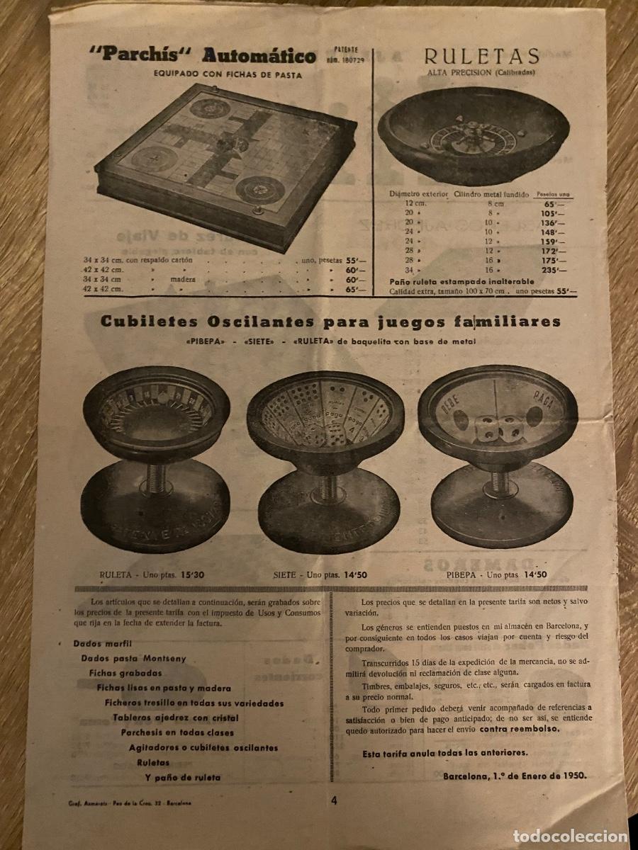 Cat&aacute;logos publicitarios: ANTIGUO CAT&Aacute;LOGO IN-FU-Y-BA EUSEBIO ESCARDIBUL BAZAR Y JUEGO