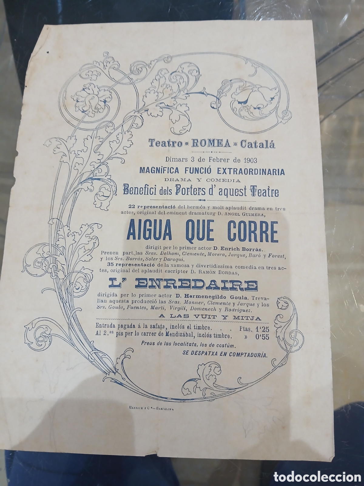 Cat&aacute;logos publicitarios: Progama de publicidad antigua