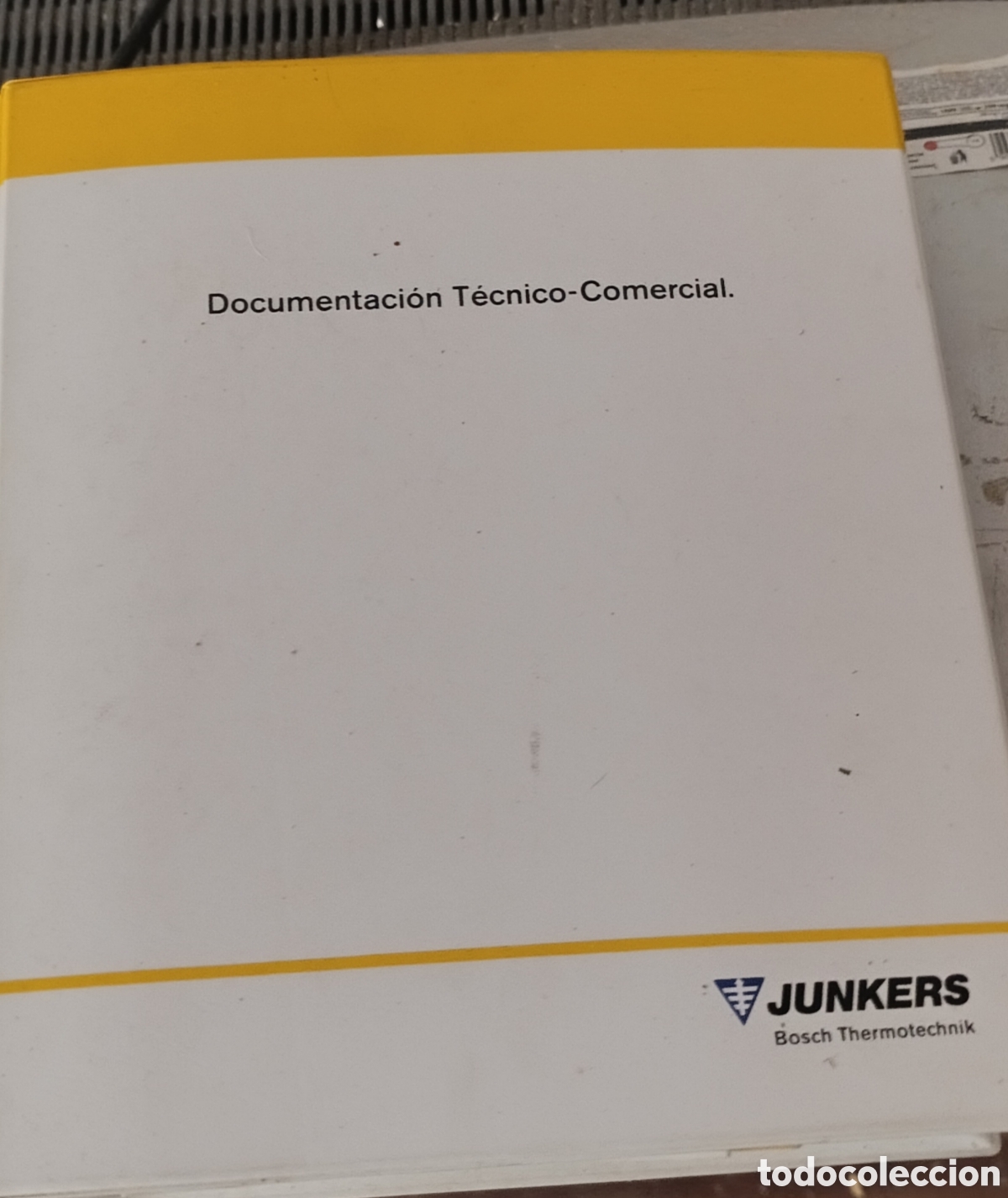 Cat&aacute;logos publicitarios: Carpeta Archivador Documentaci&oacute;n T&eacute;cnico-Comercial Junkers Bosch Termotecnia (Calderas y Calentadore
