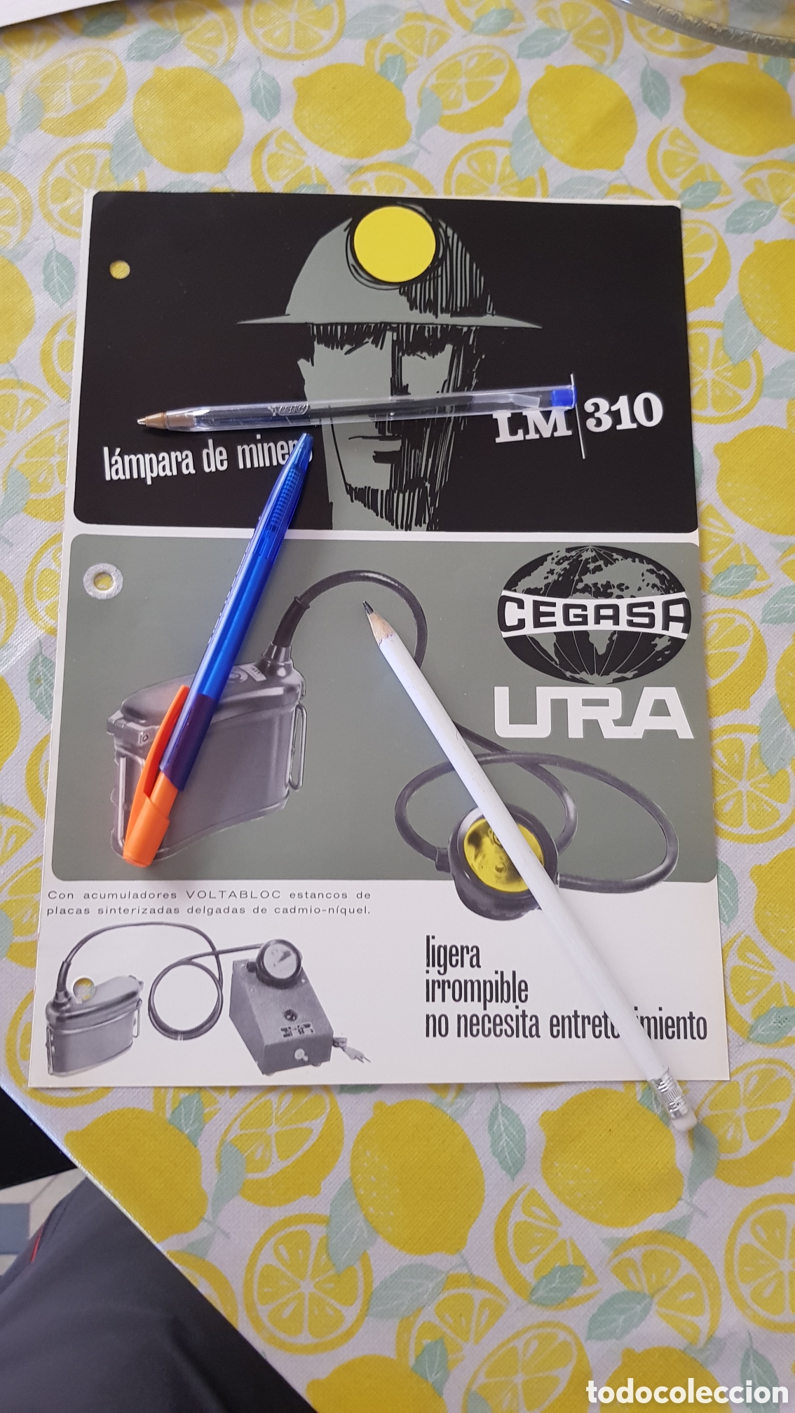Cat&aacute;logos publicitarios: Folleto Lampara de Minero CEGASA LM 310