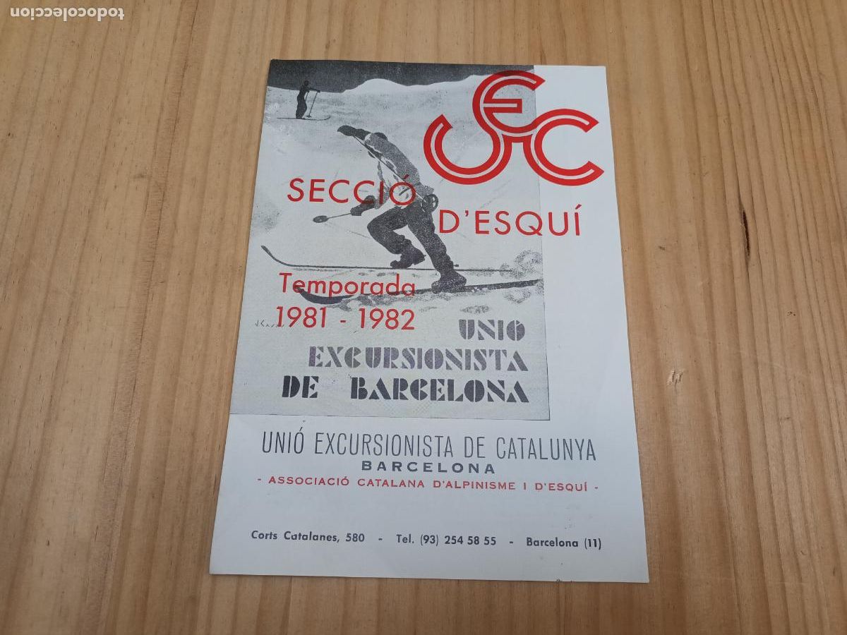 Cat&aacute;logos publicitarios: PROGRAMA CURSOS ESQUI EN LA MOLINA CEC. SELLO CINQUANTENARI. CURS ESQUI I MUNTANYA