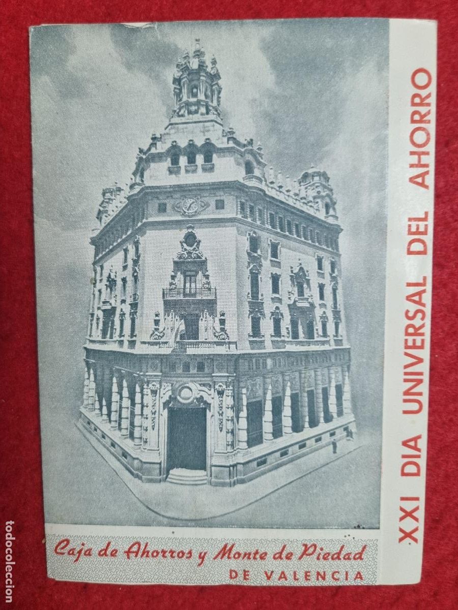 Cat&aacute;logos publicitarios: PUBLICIDAD CAJA AHORROS VALENCIA 1945 FOLLETO DIA DEL AHORRO ORIGINAL KV1