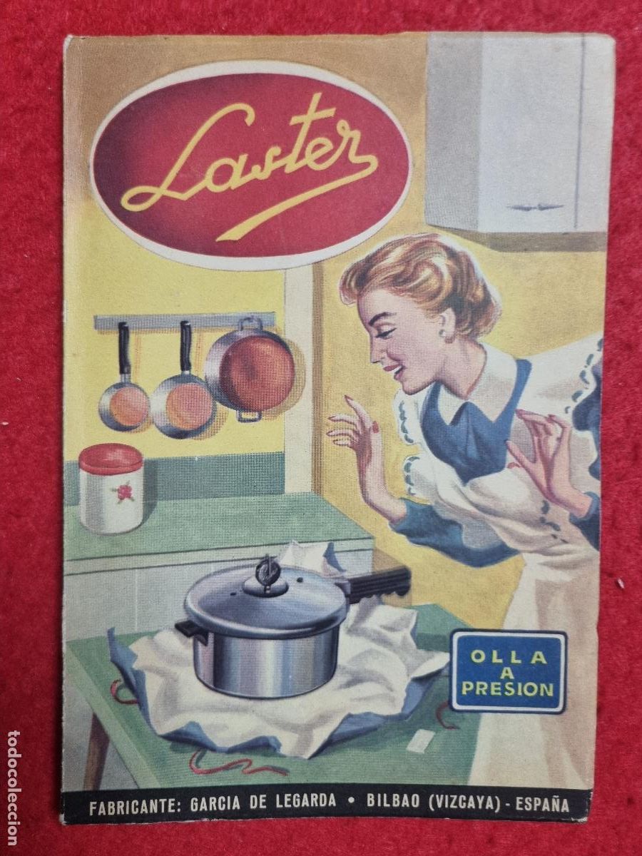 Cat&aacute;logos publicitarios: CATALOGO PUBLICIDAD OLLA A PRESION LASTER GARCIA LEGARDA BILBAO ORIGINAL KV1