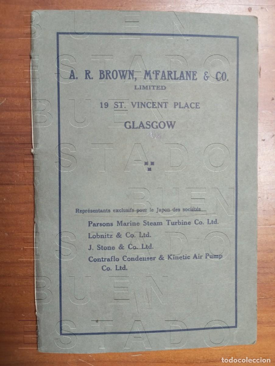 Cat&aacute;logos publicitarios: GLASGOW A R BROWN M'FARLANE & CO FOLLETO PUBLICITARIO MUY ANTIGUO U33