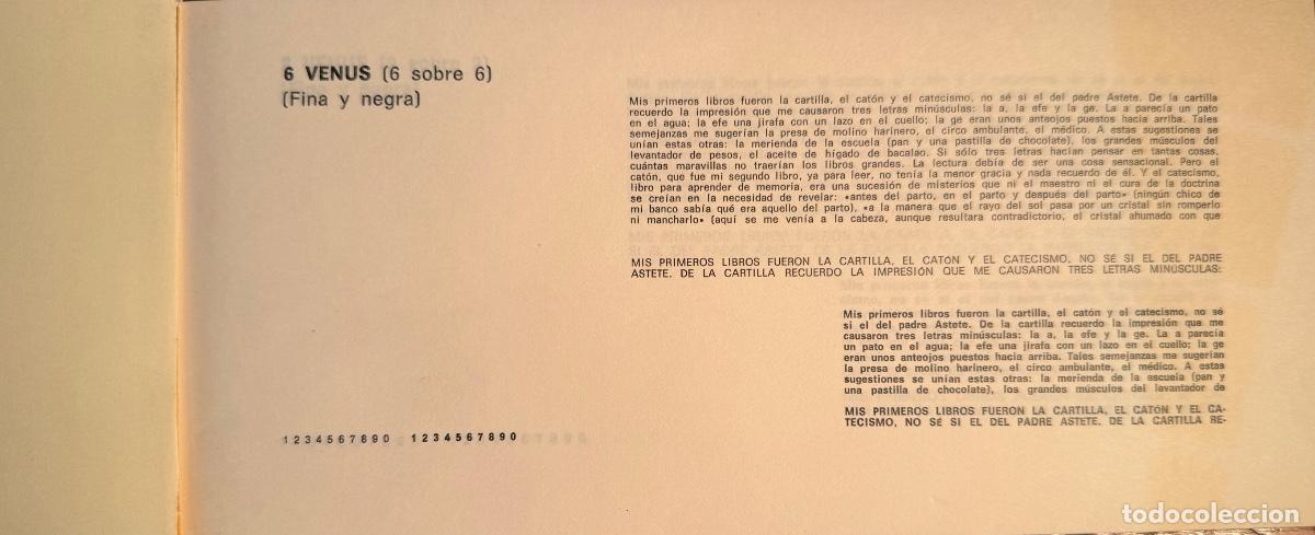 Cat&aacute;logos publicitarios: MUESTRARIO TIPOGRAFIAS. FAMILIA VENUS