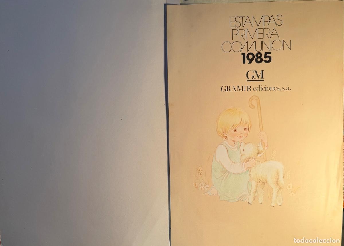 Cat&aacute;logos publicitarios: MUESTRARIO DE ESTAMPAS DE PRIMERA COMUNION. 1985. GRAMIR EDICIONES SA.