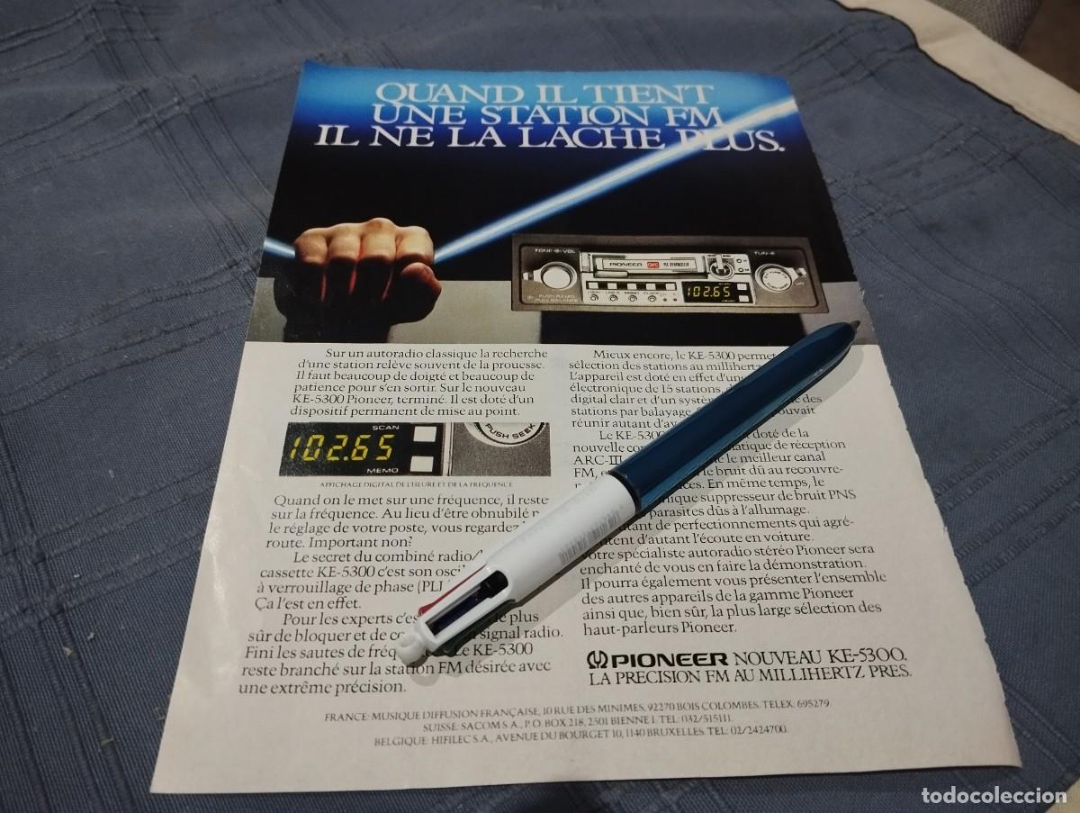 Cat&aacute;logos publicitarios: RADIO CASSETTE PIONEER KE-5300 CLIPPING ANUNCIO PUBLICIDAD REVISTA FRANCESA 1981