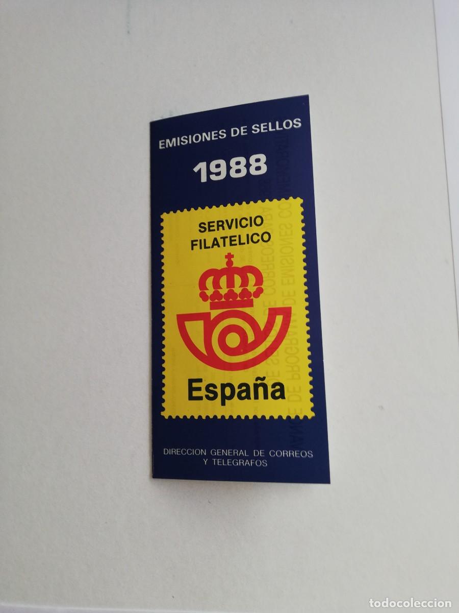 Cat&aacute;logos publicitarios: TRIPTICO EMISIONES DE SELLOS A&Ntilde;O 1988