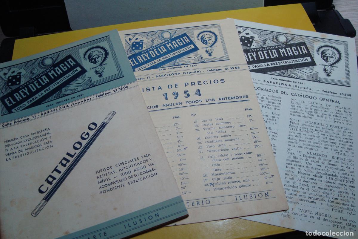 Cat&aacute;logos publicitarios: ANTIGUO CATALOGO - LISTA DE PRECIOS. EL REY DE LA MAGIA. PRESTIDIGITACION. BARCELONA A&Ntilde;OS 50.