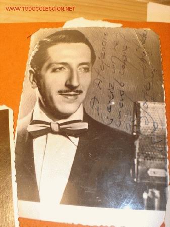 Cin&eacute;ma: Antigua fotograf&iacute;a con aut&oacute;grafo del artista Jorge Sepulveda, hacia 1950.