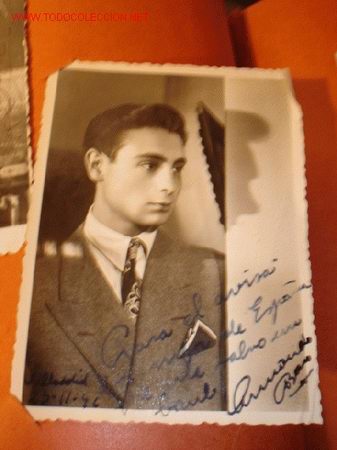 Cine: Antigua fotograf&iacute;a con aut&oacute;grafo de artista, fechado 25 Noviembre 1946.