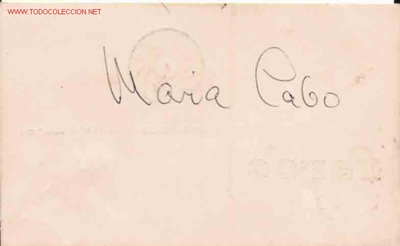 Cine: Aut&oacute;grafo de la actriz Mar&iacute;a Cabo - Foto 1