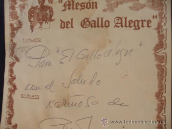 Cine: DEDICATORIA Y AUTOGRAFO ORIGINAL - PACO MORAN - - Foto 2