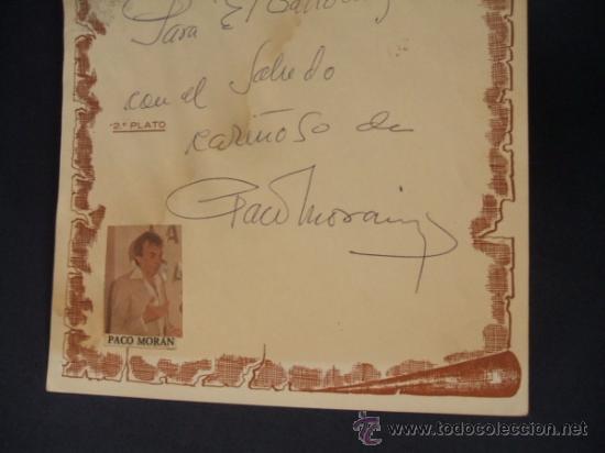 Cine: DEDICATORIA Y AUTOGRAFO ORIGINAL - PACO MORAN - - Foto 4