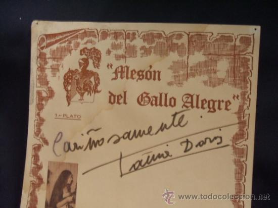 Cine: DEDICATORIA Y AUTOGRAFO ORIGINAL - TANIA DORIS - - Foto 2