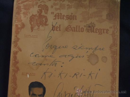 Cine: DEDICATORIA Y AUTOGRAFO ORIGINAL - MARIO CABRE - - Foto 2