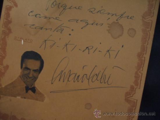 Cine: DEDICATORIA Y AUTOGRAFO ORIGINAL - MARIO CABRE - - Foto 3