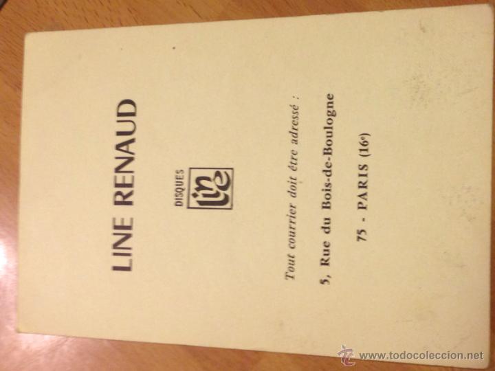 Cine: Autografo de line renaud - Foto 2