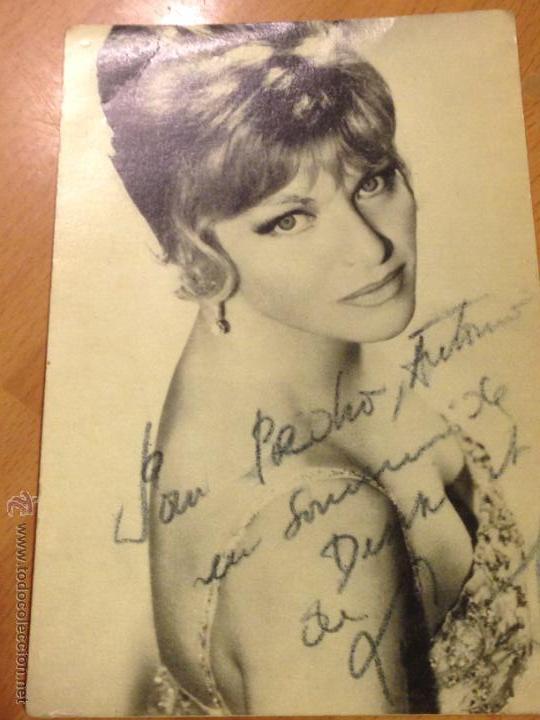 Cine: Autografo de line renaud - Foto 1