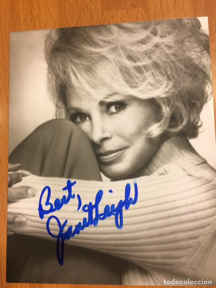 Cine: Foto con aut&oacute;grafo de janet leigh - Foto 1