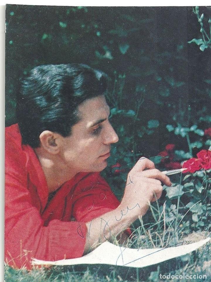 Cine: F17104D GILBERT BECAUD AUTOGRAFO postal DE EPOCA - Foto 1