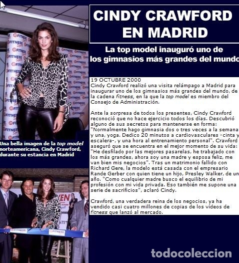 Cine: AUT&Oacute;GRAFO CINDY CRAWFORD - Foto 2