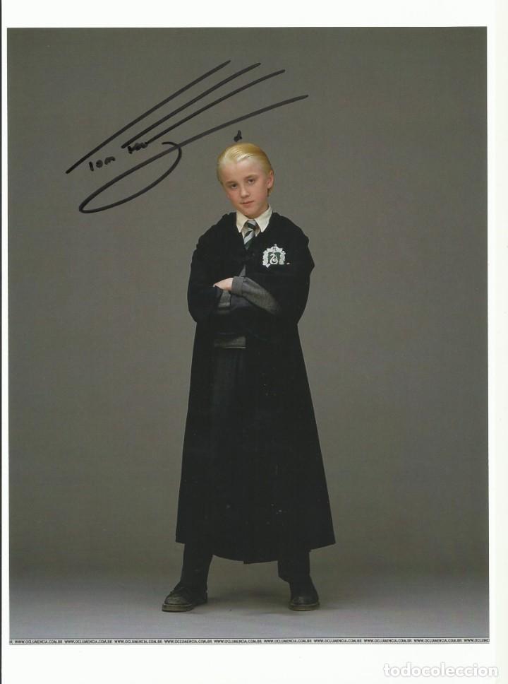 Tom Felton alias Draco Malfoy aus Harry Potter laminiert Autogrammfoto 