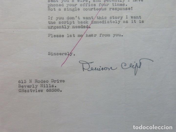 Cine: Denison Clift signed letter,June 7 1958 - Foto 7