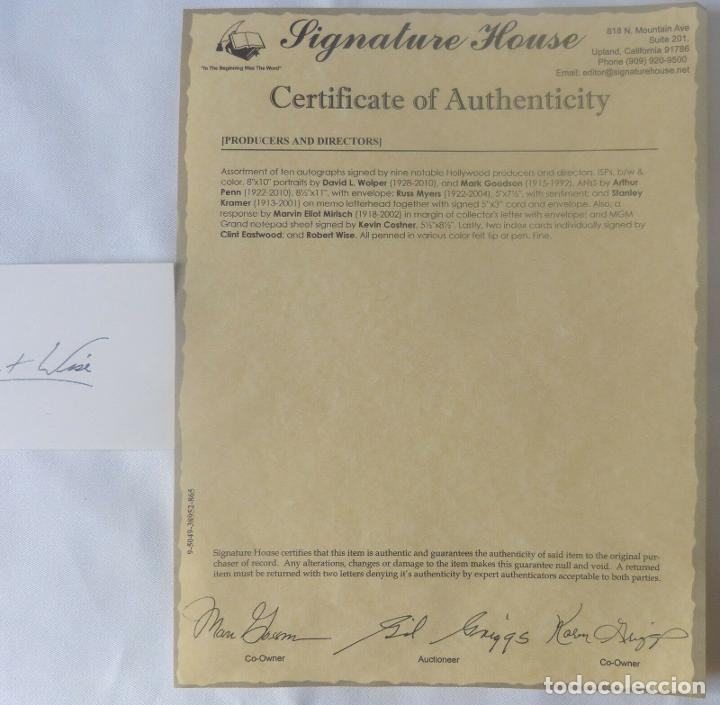 Cine: Robert Wise signed card - Foto 4