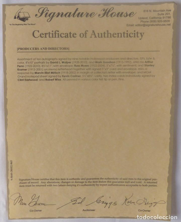 Cine: Stanley Kramer signed card - Foto 3