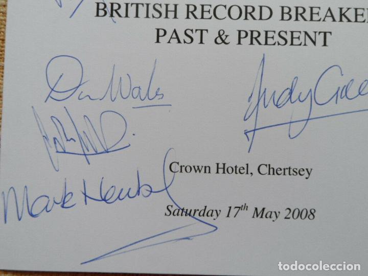 Cine: A British Record Breakers Past &amp; Present signed dinner menu, Richard Noble, etc. - Foto 4