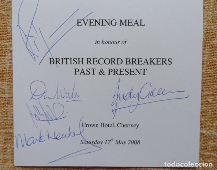 Cine: A British Record Breakers Past &amp; Present signed dinner menu, Richard Noble, etc. - Foto 6
