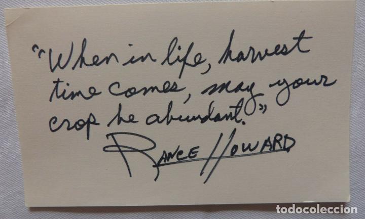 Cine: Rance Howard Signed card (ALS) - Foto 4