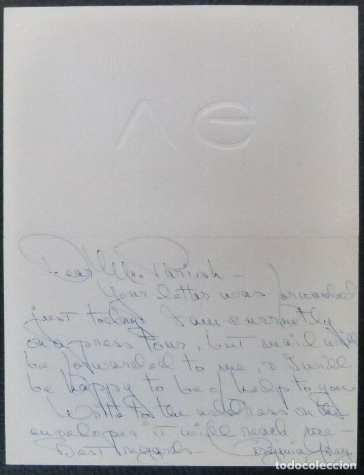 Cine: VIRGINIA GREY SIGNED CARD WITH ALS - Foto 3