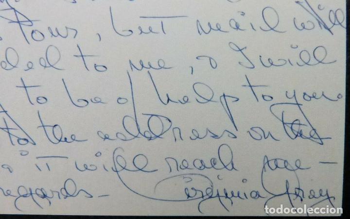 Cine: VIRGINIA GREY SIGNED CARD WITH ALS - Foto 4