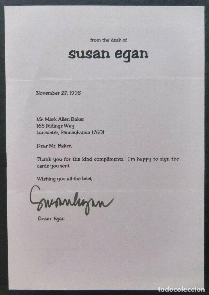 Cine: Susan Egan signed note,Year 1998 (American actress) - Foto 6