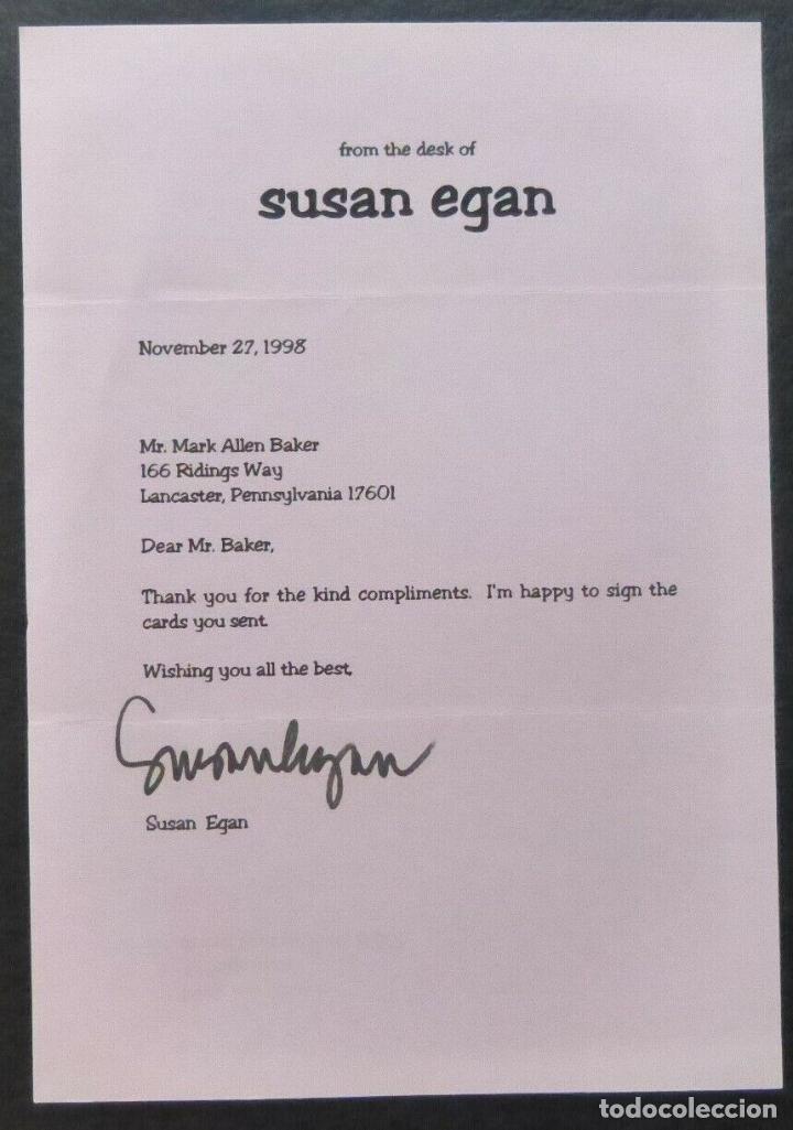 Cine: Susan Egan signed note,Year 1998 (American actress) - Foto 1