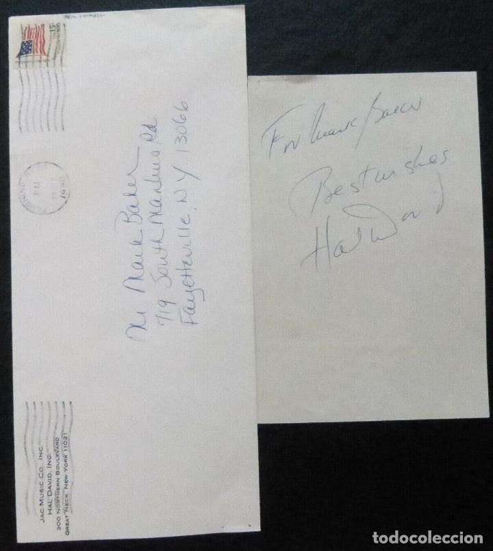 Cine: Hal David signed note with the envelope (Composer)1980 - Foto 4