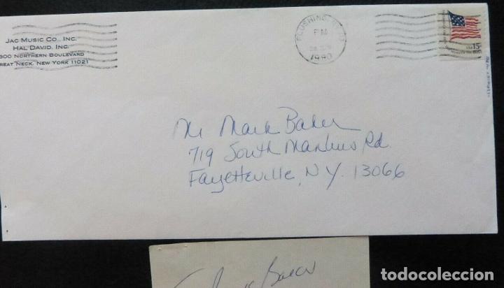 Cine: Hal David signed note with the envelope (Composer)1980 - Foto 8