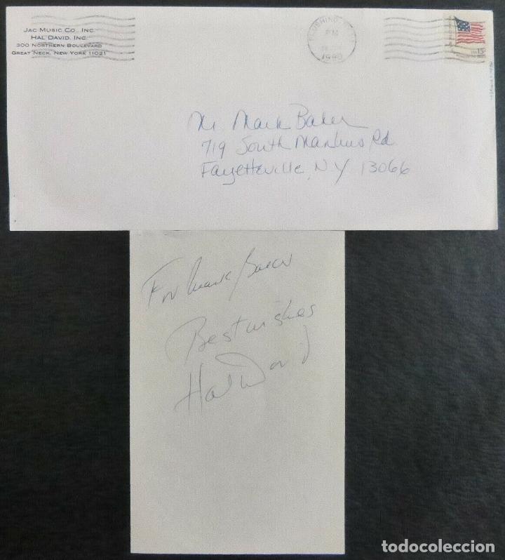 Cine: Hal David signed note with the envelope (Composer)1980 - Foto 9
