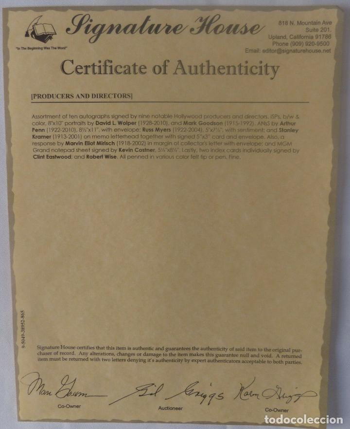 Cine: Arthur Penn signed letter ANSS - Foto 5